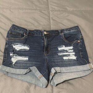 Denim Distressed Women's Shorts